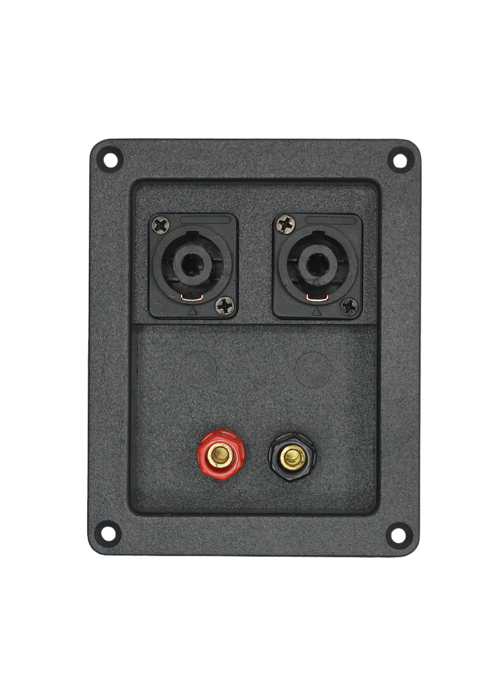 SPEAKER JACK PLATE 9.5x12cm DUAL SPEAKON FEMALE ADAPTER 4PIN and 2