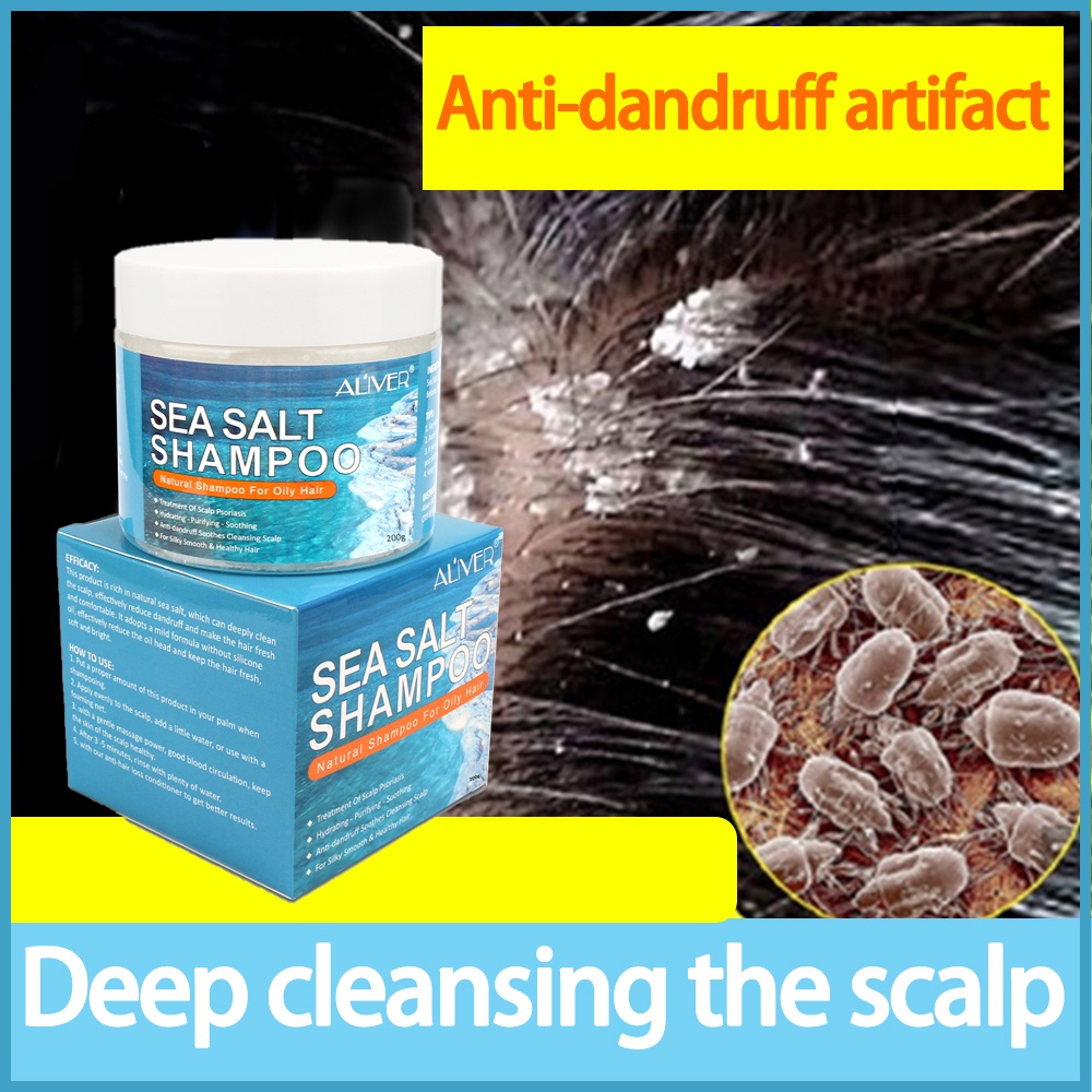 【7Days 100 Effective】Sea Salt Anti Dandruff Shampoo For Dandruff and