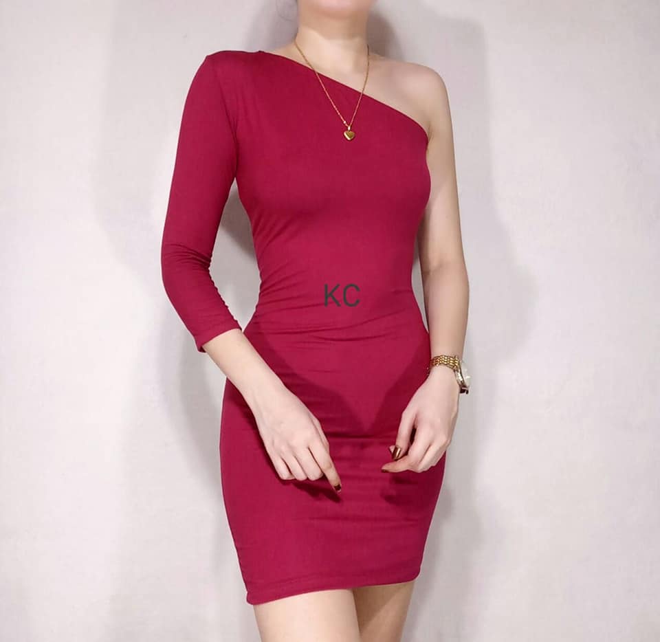 one sleeve cocktail dress