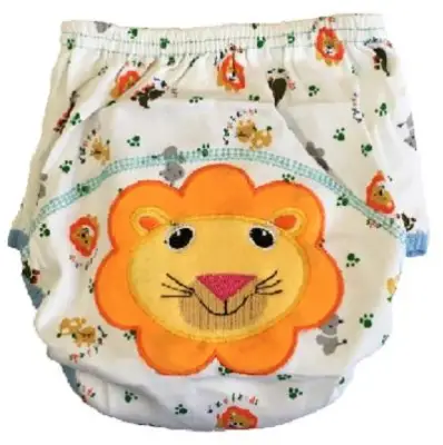 Washable and Reusable Baby Cloth Pee Potty Toilet Training Pants - Orange Lion