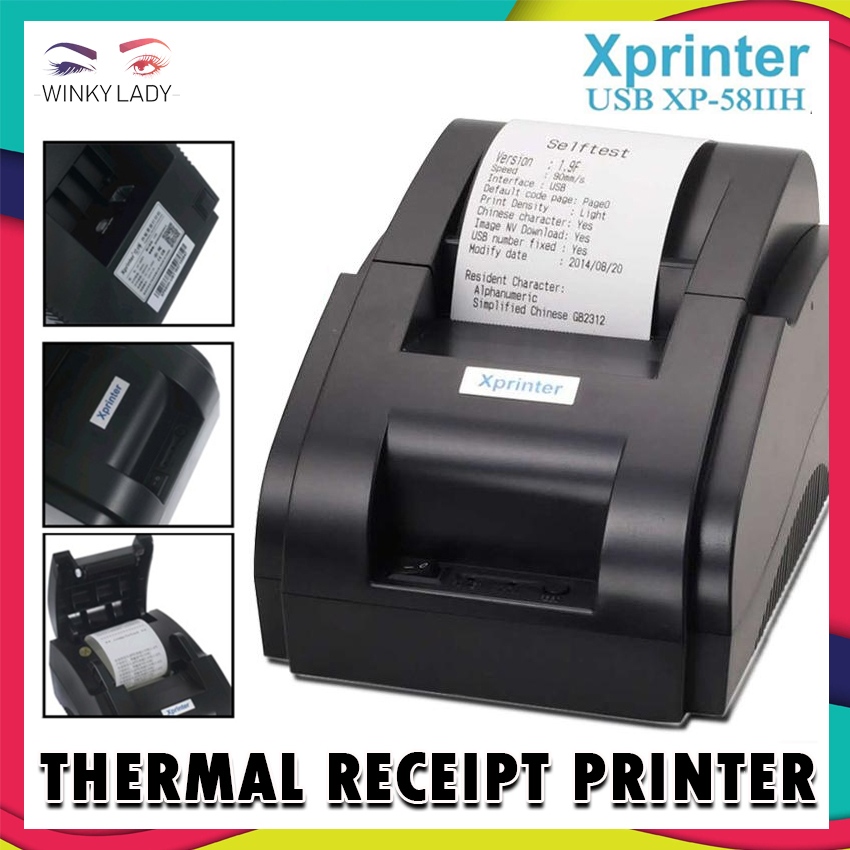Xprinter USB Interface JP58H Thermal Receipt Printer Print (Black) Lazada PH