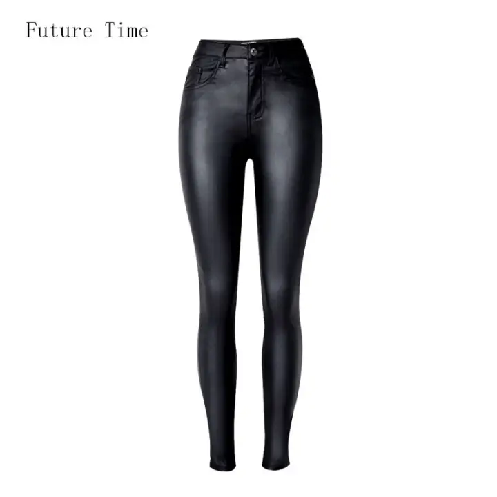 Womens high waisted leather jeans Outlet