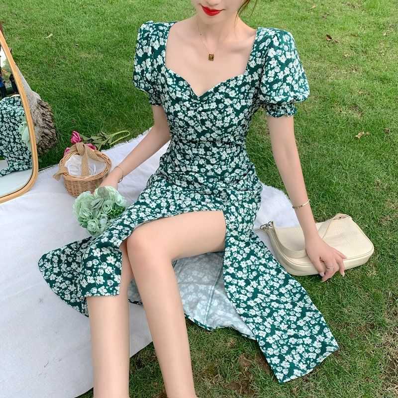 [Women Clothing.] เสื้อผ้าไอจี ชุดใหม่ 2022 แฟชั่นชุดเดรสยาวลายดอกไม้ ...