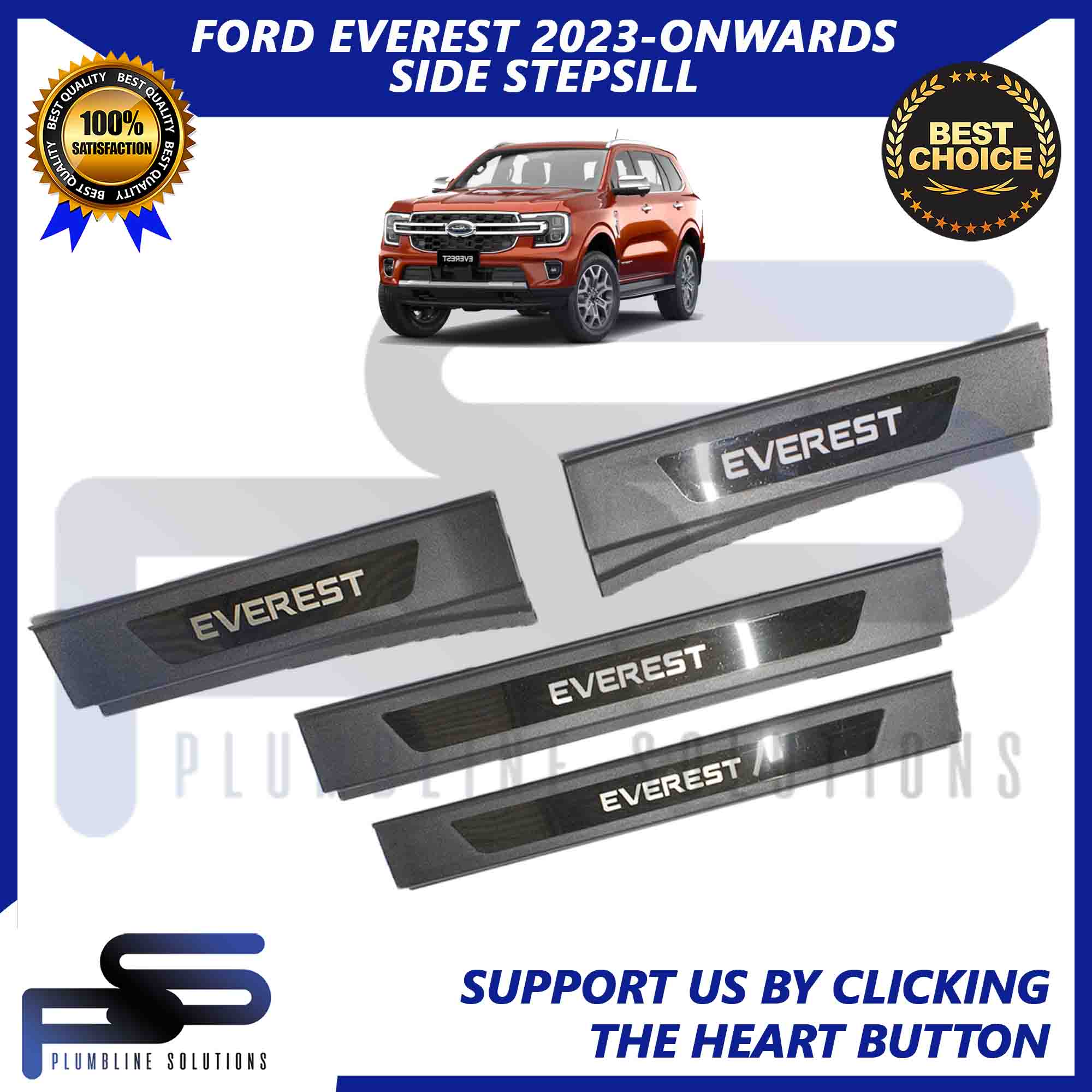 Side Step Sill for Ford Everest 2016 2017 2018 2019 2020 2021 2022