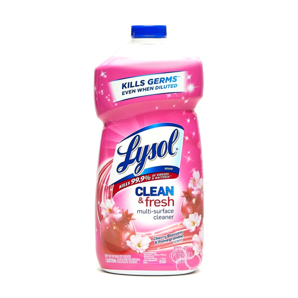Lysol Clean & Fresh Cherry Blossom MultiSurface Liquid Cleaner 828mL