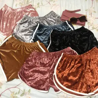 cheap velvet shorts