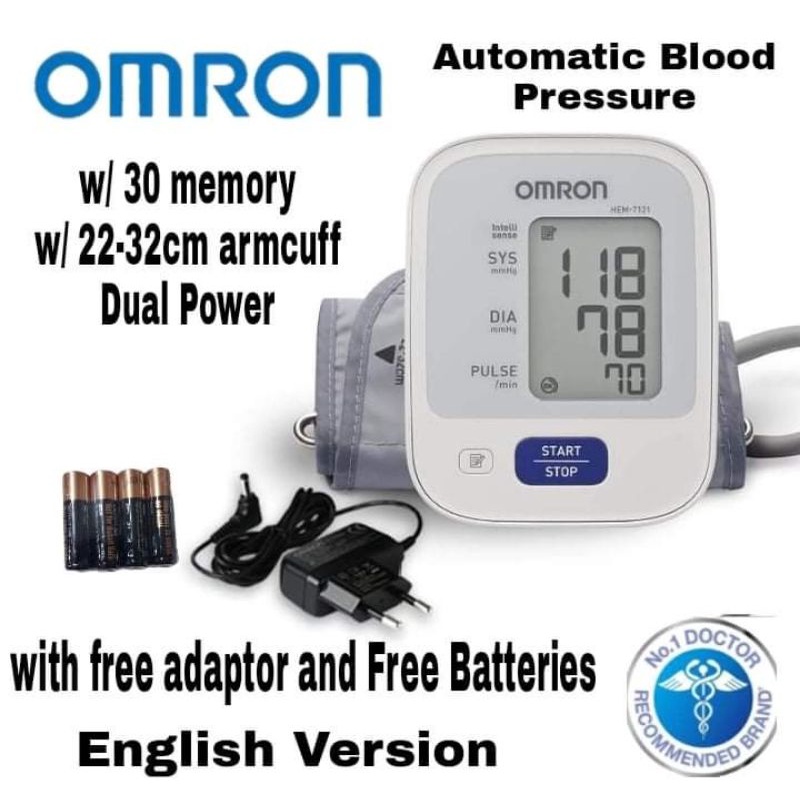 Authentic Fully Automatic Digital Omron Blood Pressure Monitor HEM 7121