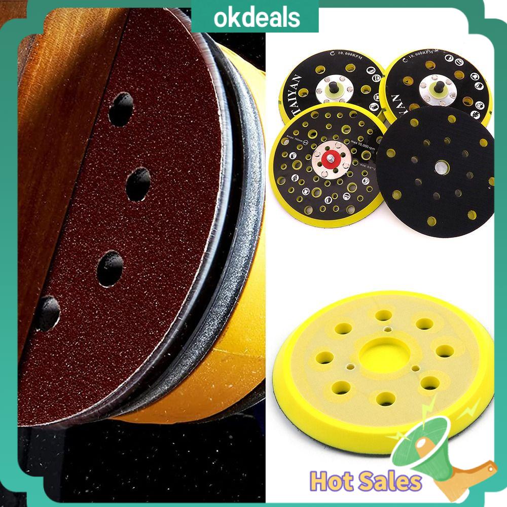 OKDEALS Rotary Tools 3/4 Nails 5 Inch/125mm 8 Holes Sander Polishing  Pneumatic Grinder Tray Self-adhesive Disc Sanding Pads Backing