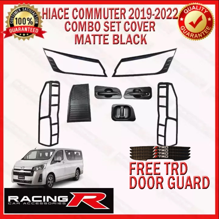 Toyota Hiace Commuter 2019 to 2022 Combo Set Garnish Cover Matte