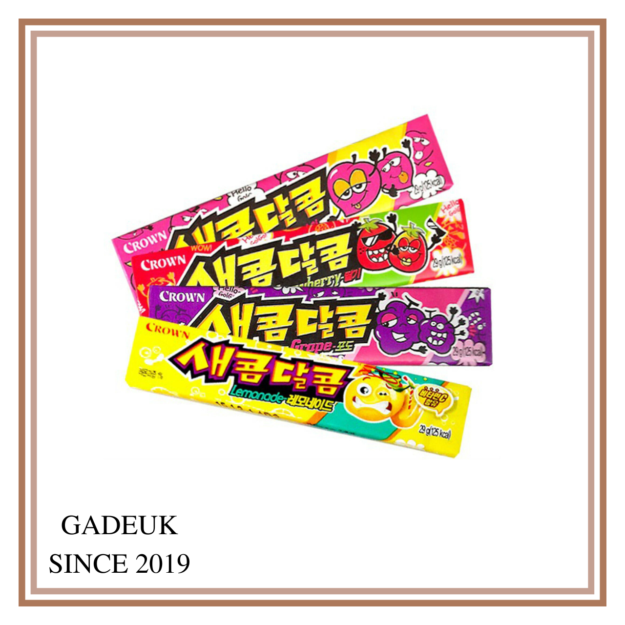 [crown] ★3pcs★ Random Saekom Dalkom Flavored Candy 29g 