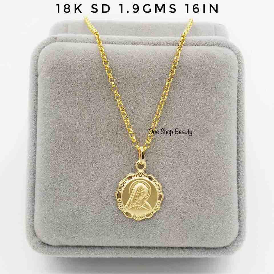 18Karat Saudi Gold Necklace With Holy 