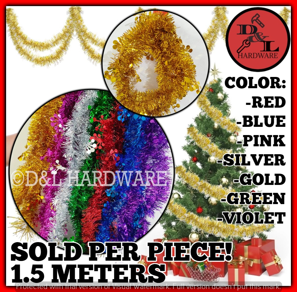 D272 1PCS 1.5M Christmas Tinsel Decoration Garland Christmas (TREE