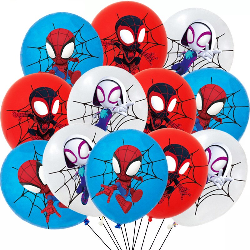 Spidey And His Amazing Friends Party Balloons Cartoon Spiderman Helium ...