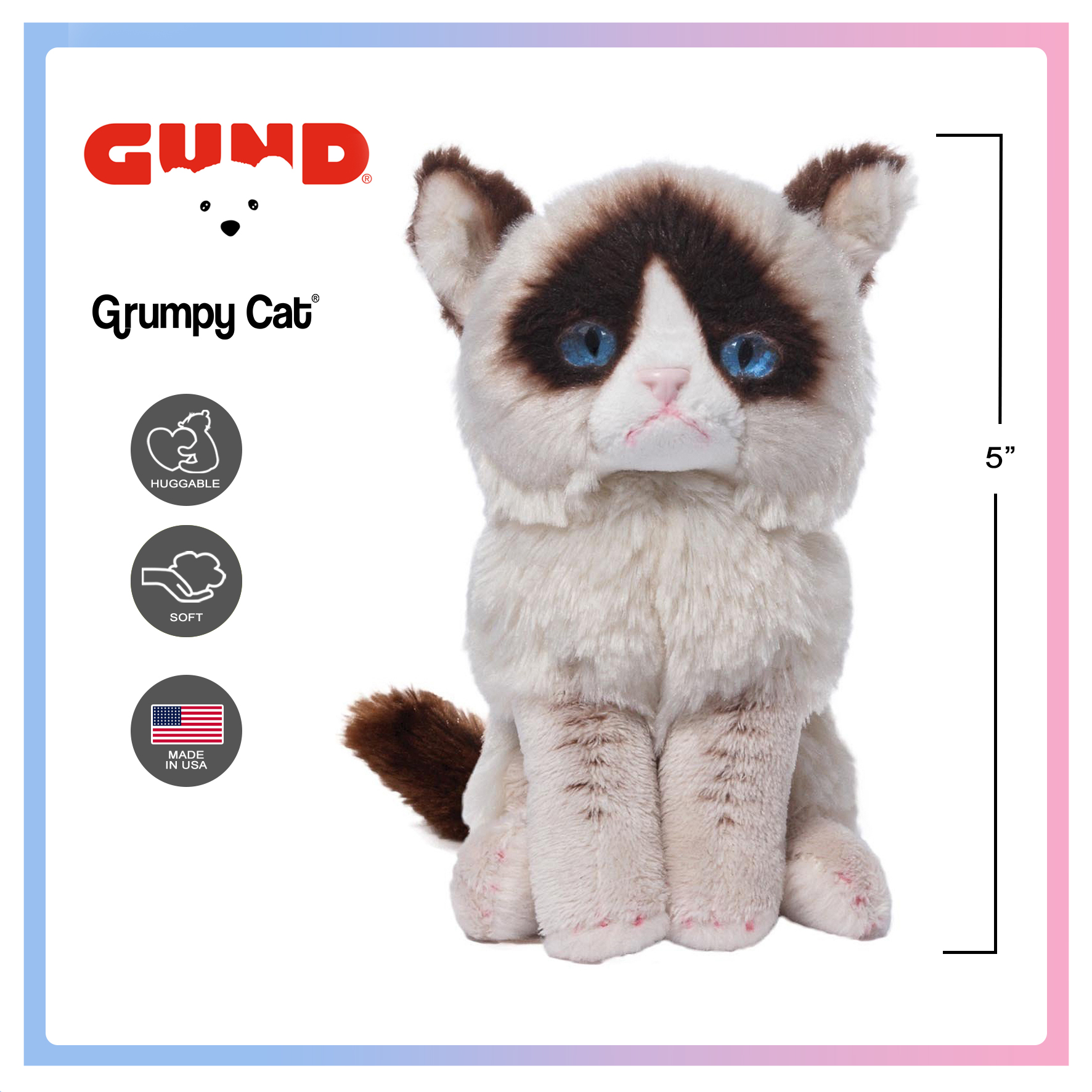 GUND 4046082 Grumpy Cat Beanbag Plush 5 Inch for sale online 