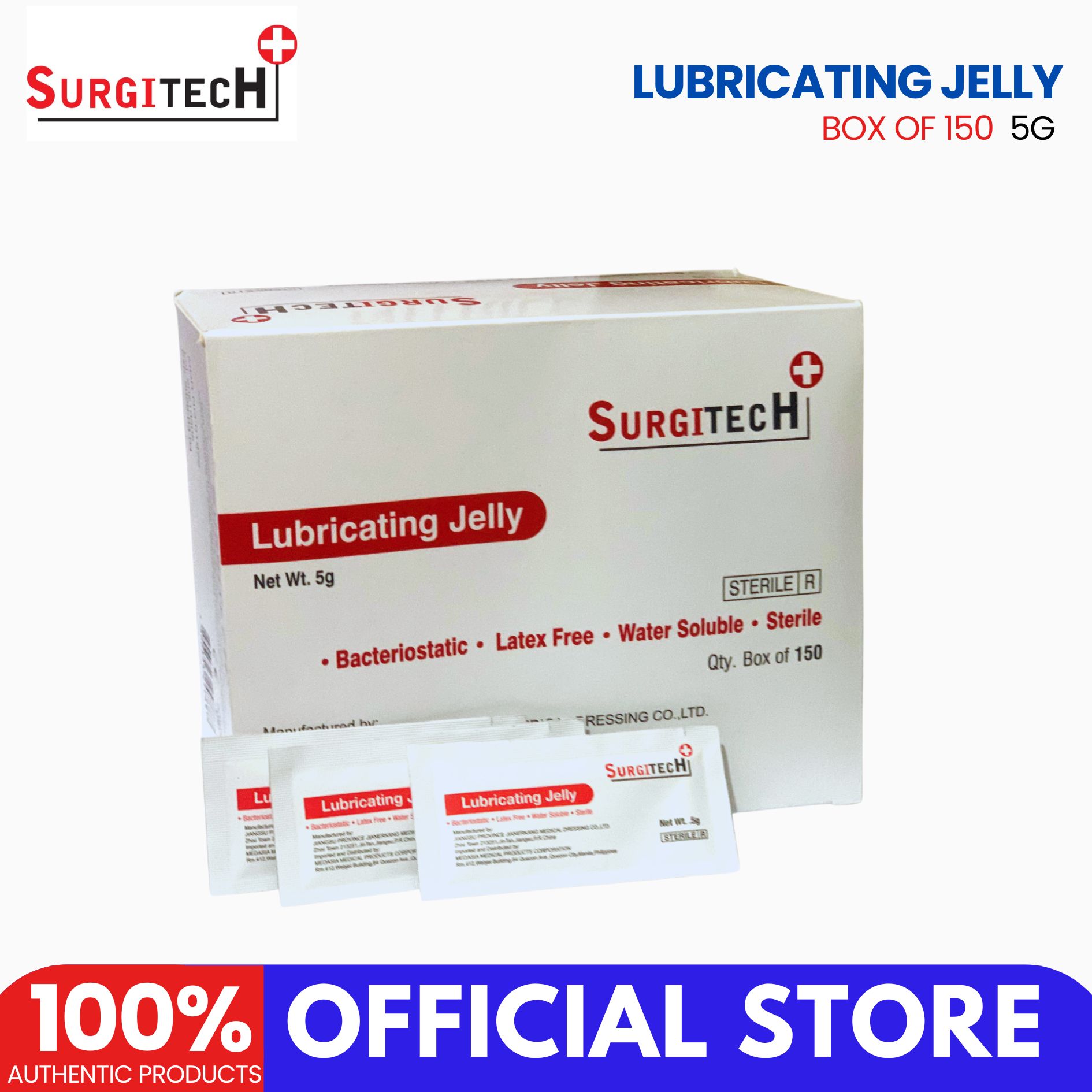 Surgitech Sterile Lubricating Jelly 5g Box of 150 Lazada PH
