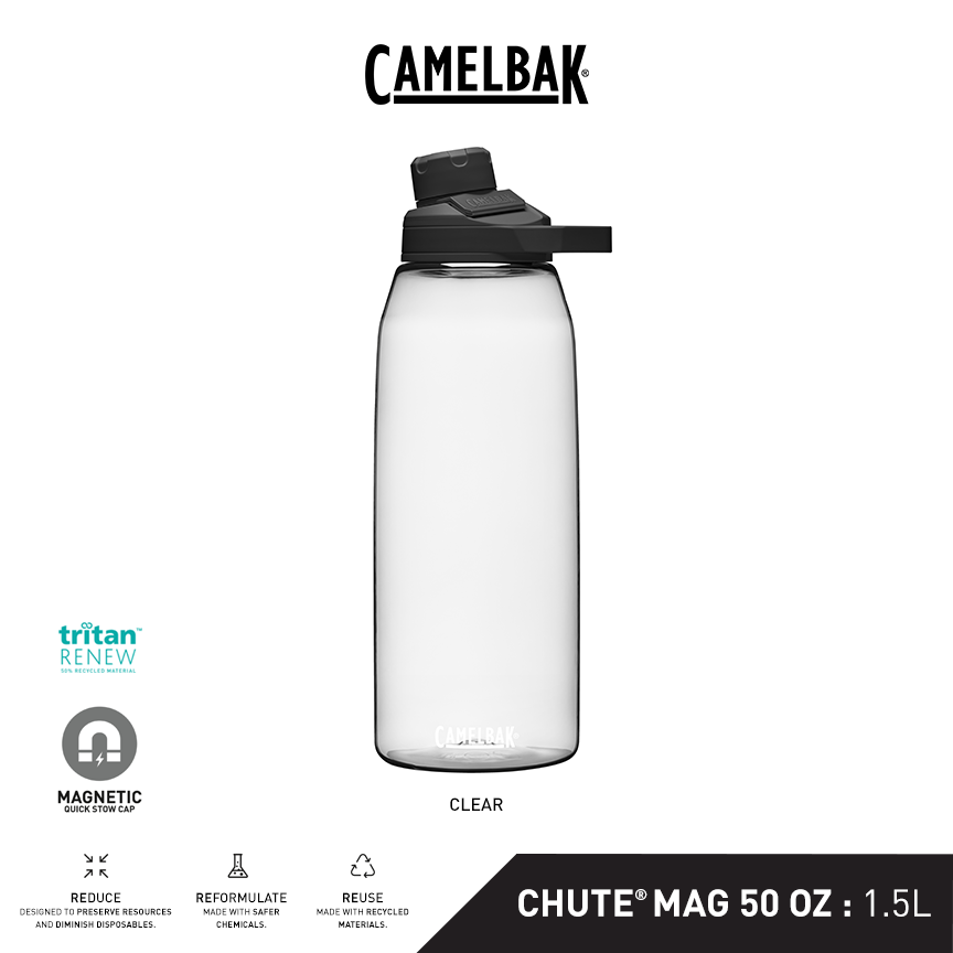 Camelbak Water Bottle Chute Mag 1.5L Transparent Black