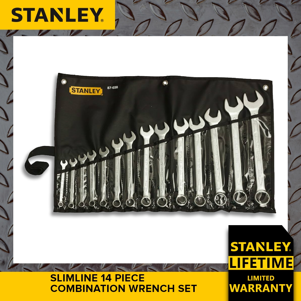 Stanley 870381 Slimline 14 Piece Combination Wrench Set 1032MM