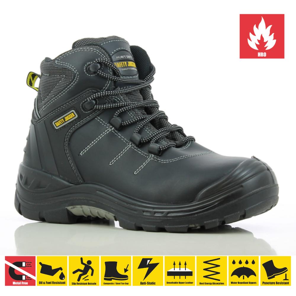 Safety Jogger Power 2 S3 Steel Toe Leather Lace Work Boots Composite Metal Free