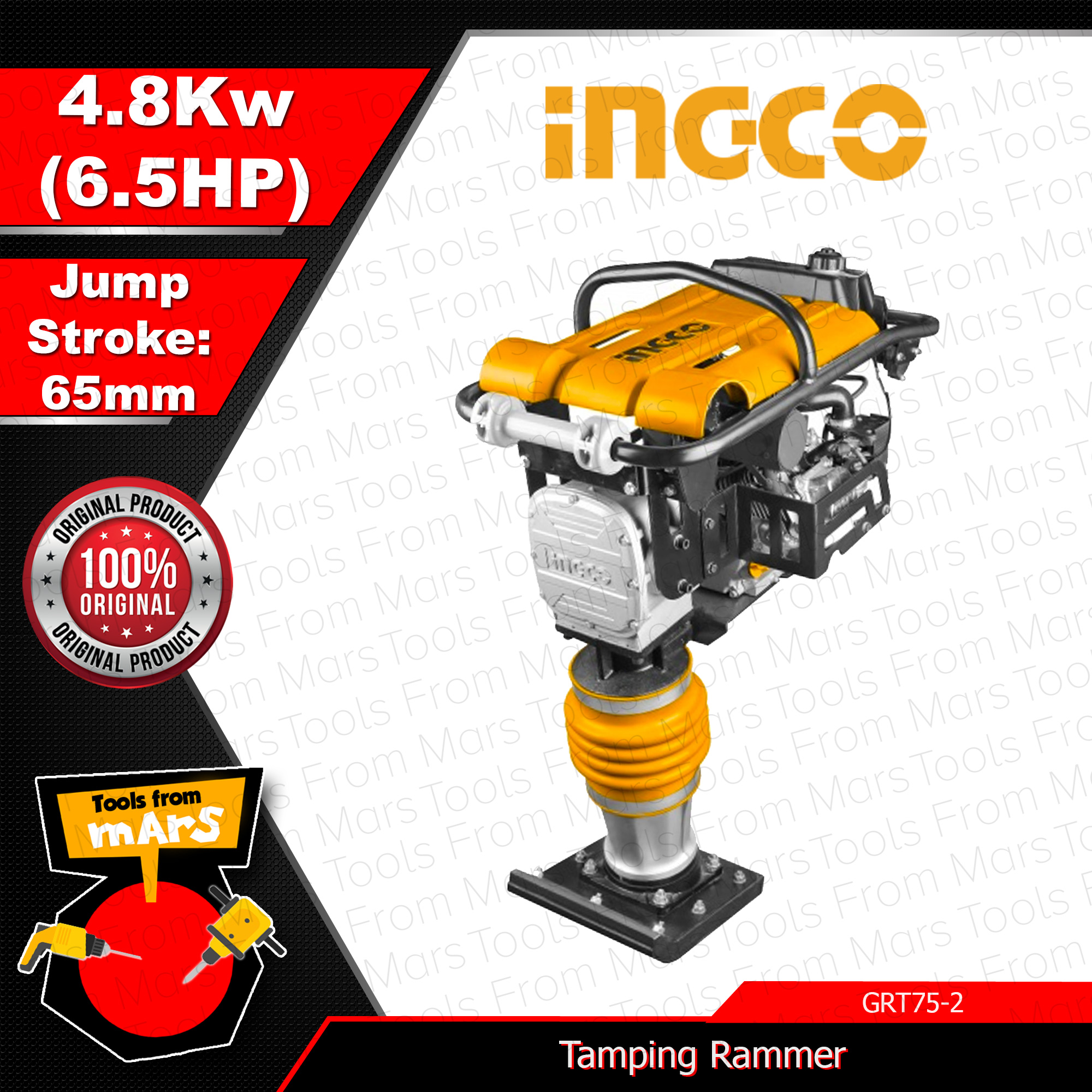 INGCO Tamping Rammer 4.8KW GRT752 6.5HP IPT •TOOLS FROM MARS• Lazada PH