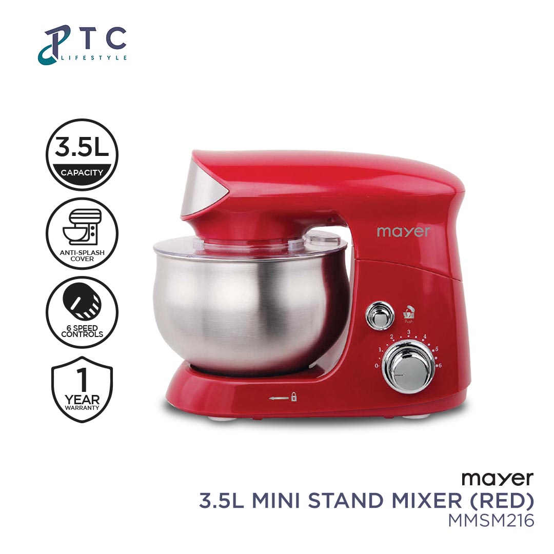 Mayer 3.5L Mini Stand Mixer MMSM216 Red Lazada PH