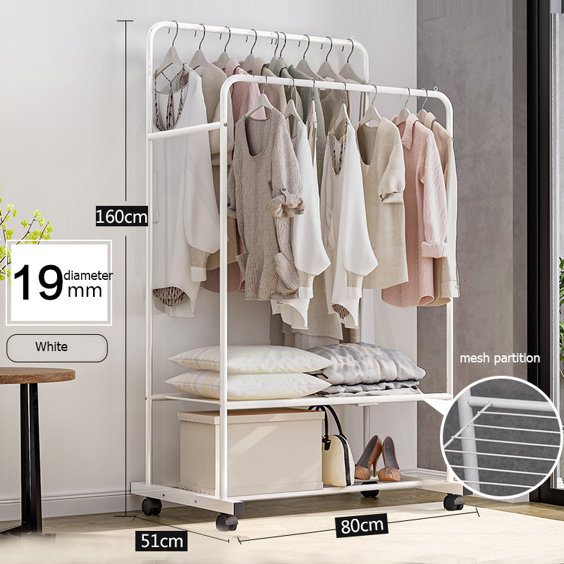 clothes rack stand Double pole type household clothes drying rack