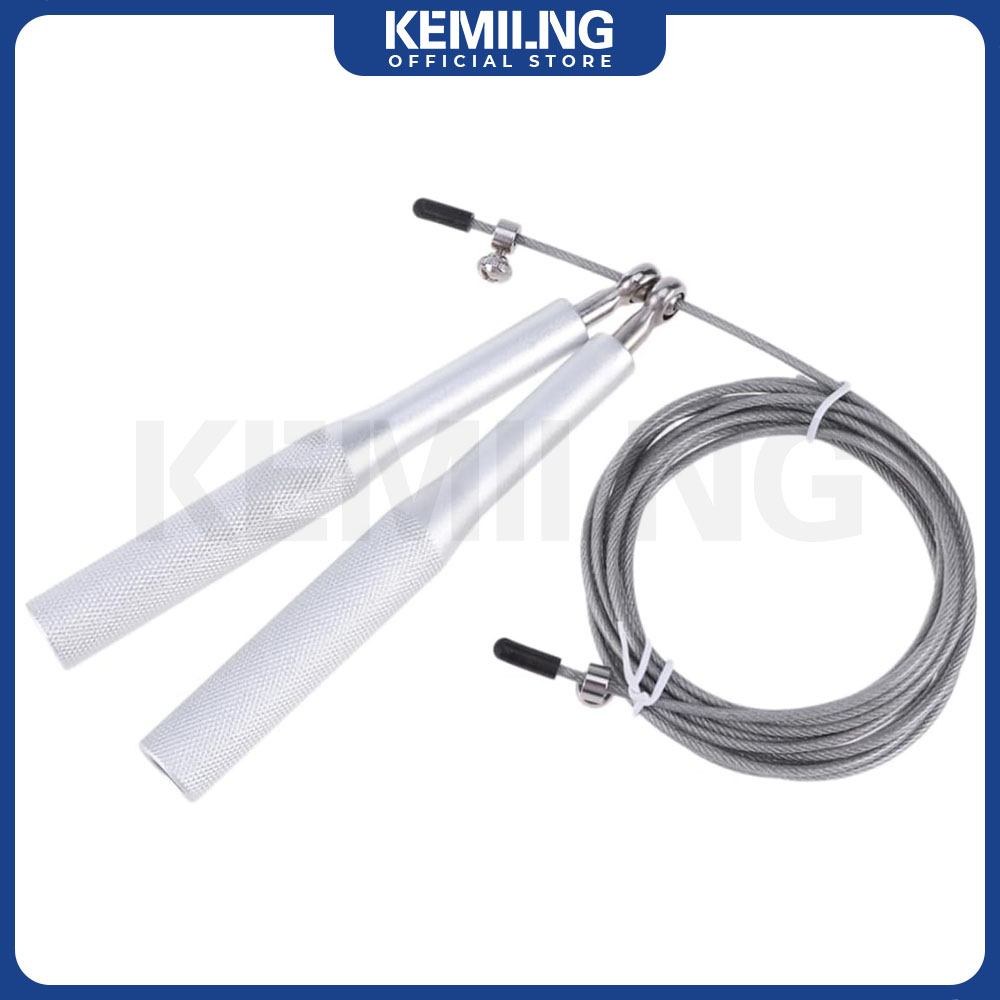 KEMILNG R2 Jump Rope Aluminum Alloy Handle & Stainless Steel Cable