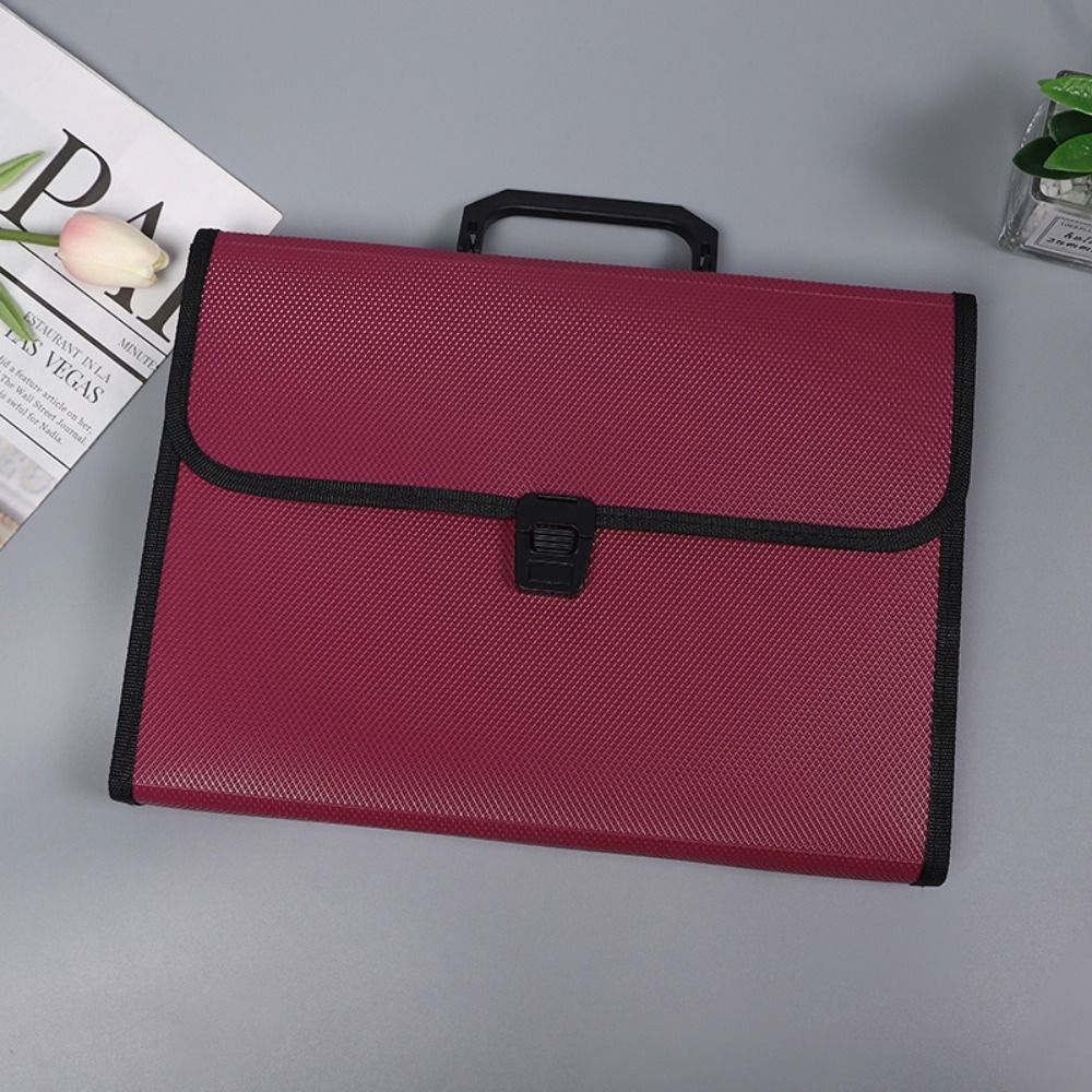 MMLUCK Hand Held Office Paper Folder Briefcases Storage Wallet School Document Organ Bag Document Organiser A4 File Folder Expanding File Bag
