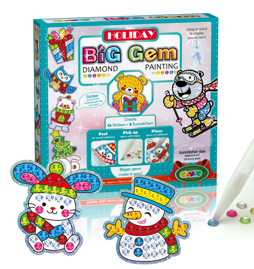 Creativity for Kids Big Gem Diamond Painting Kit for Kids - Create Your Own  Magical Stickers and Suncatchers – Smartazon