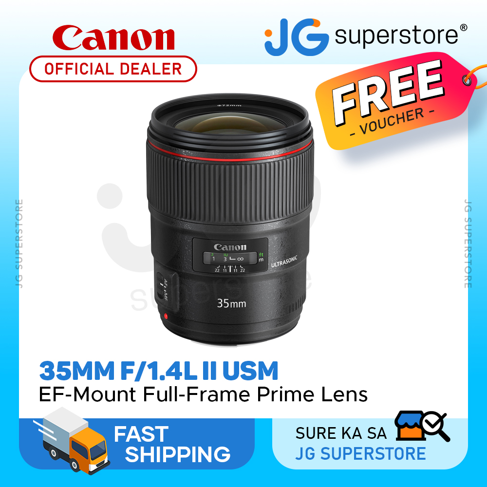 Canon EF 35mm II USM Prime Lens with Full Frame Sensor