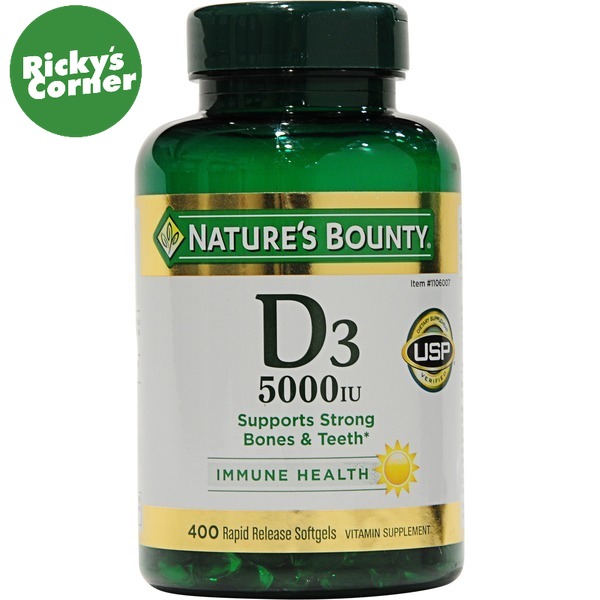 Nature's Bounty D3 125 Mug (5000 Iu) 400 Rapid Release Soft Gels 