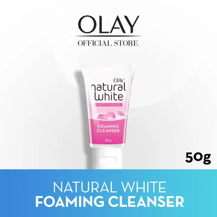 olay natural white foaming cleanser