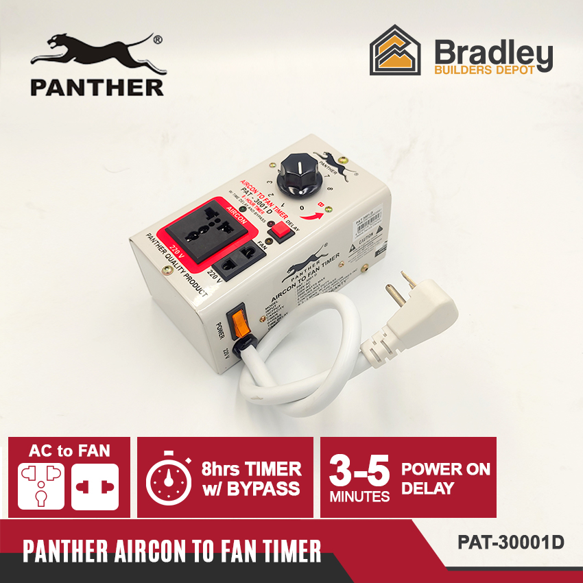 Panther Automatic Switch Aircon to Fan Timer 3000W w/ Power on Delay