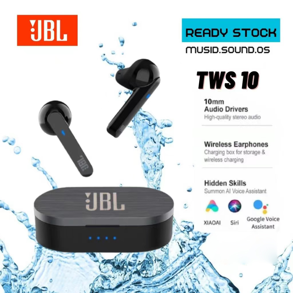 JBL TWS 10 True Wireless Earbuds Touch Control Sports Earphones