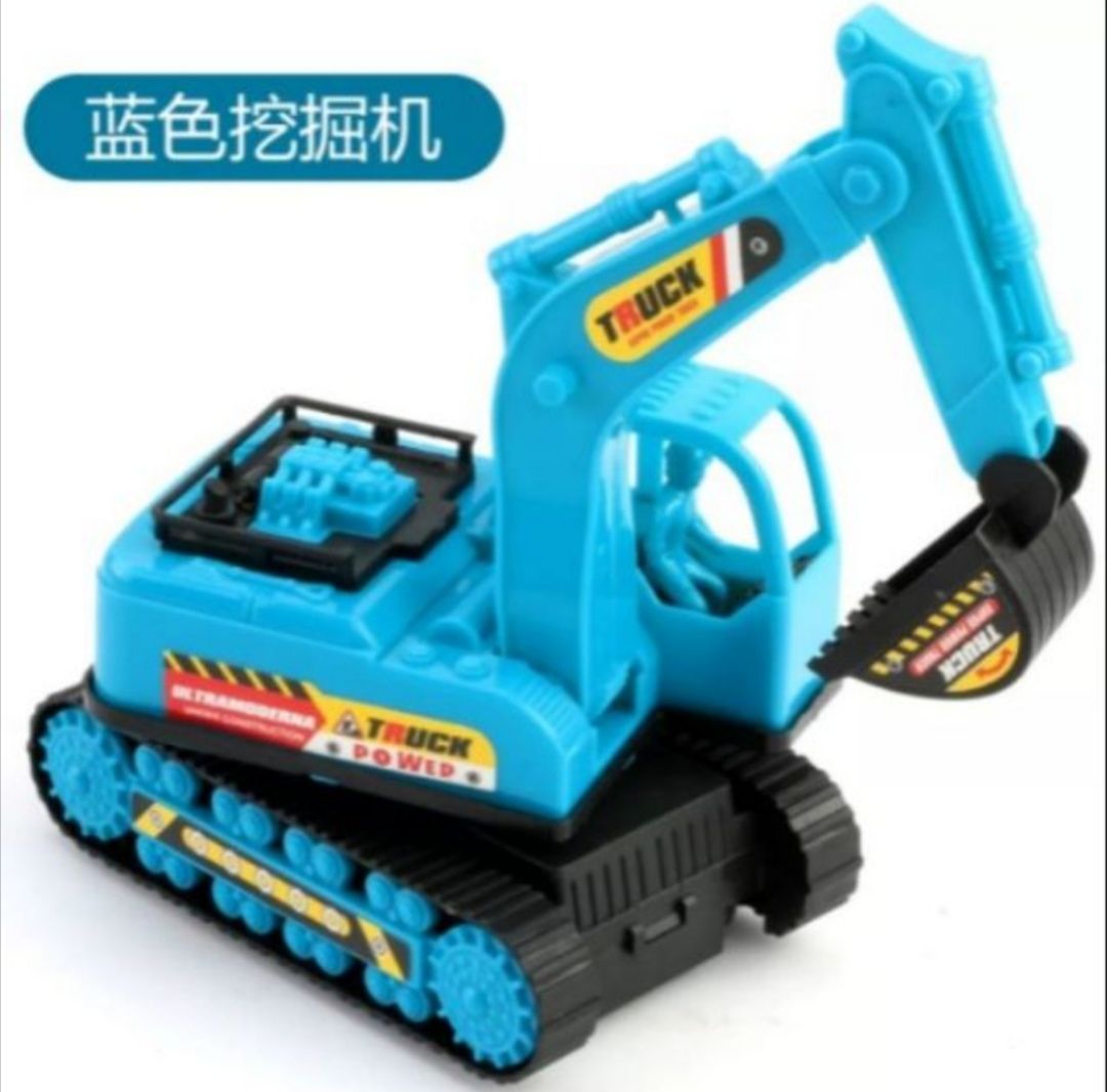 blue excavator toy