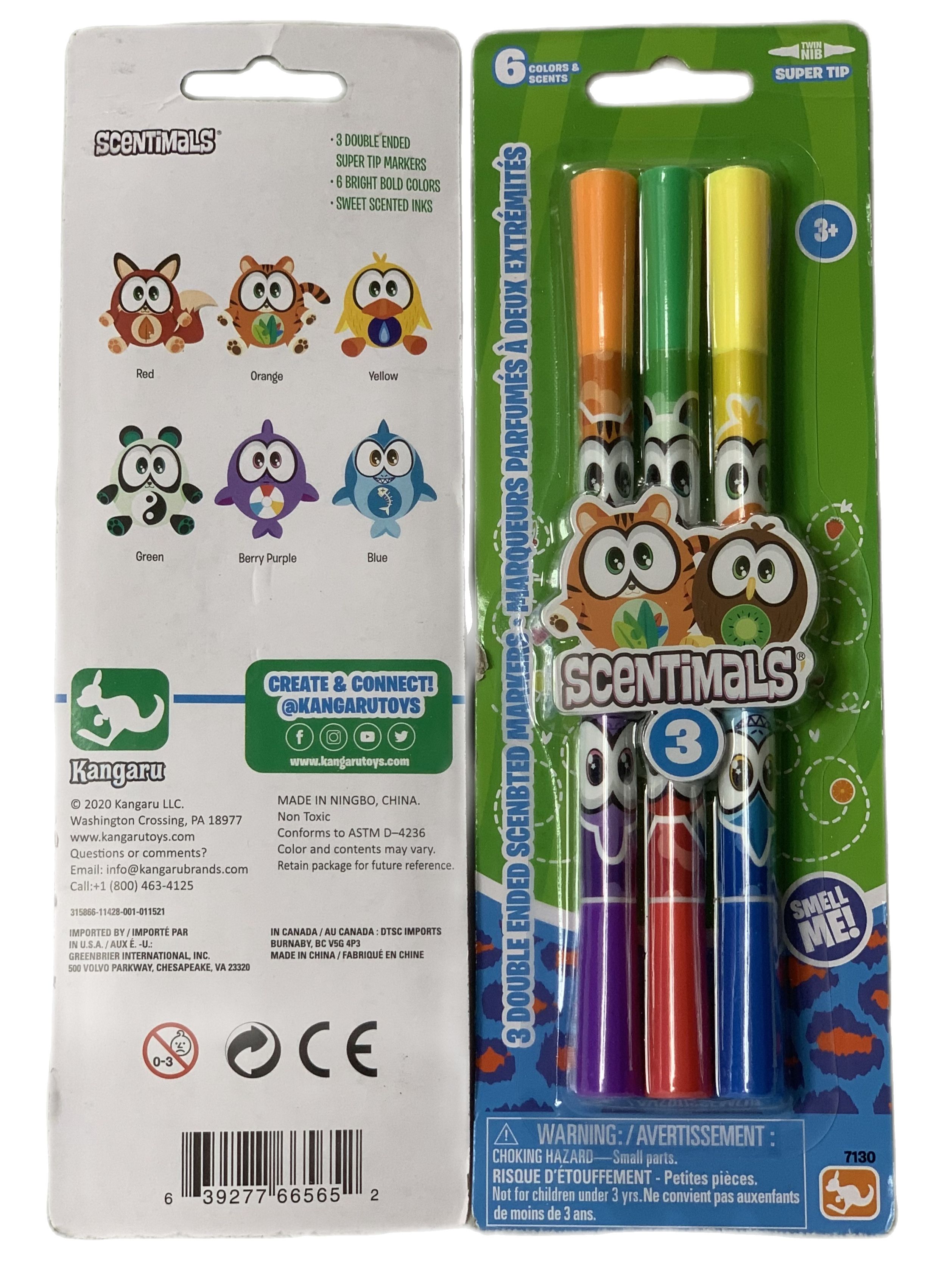 scentos classic scented markers for kids ages 4-8 - colored