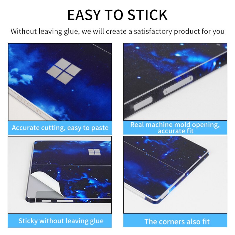 Color printing pattern vinyl Sticker for Microsoft Surface Pro 7/6/5/4/3/8/9 Surface pro X GO 2 Back Cover Body Decal Skin Protector