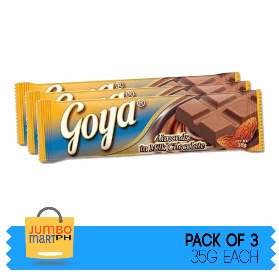 GOYA ALMONDS IN MILK CHOCOLATE 35G / PACK OF 3 | Lazada PH