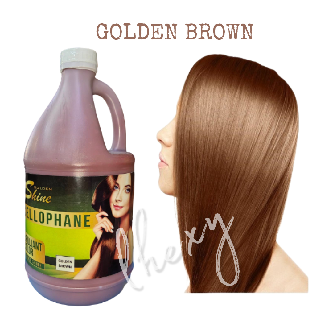 GS CELLOPHANE HAIR TREATMENT COLOR GOLDEN BROWN HALF GALLON