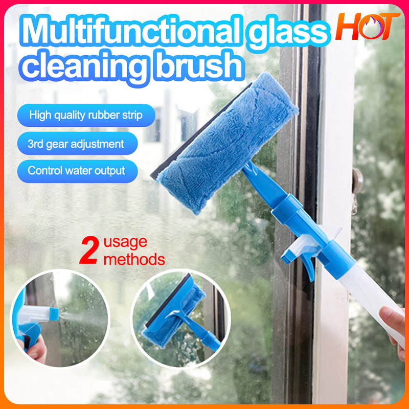 Window Spray Mop Multifunctional Glass Wiper with Silicone Scraper Floor  Cleaning Mop Window Cleaner Household Cleaning Tools