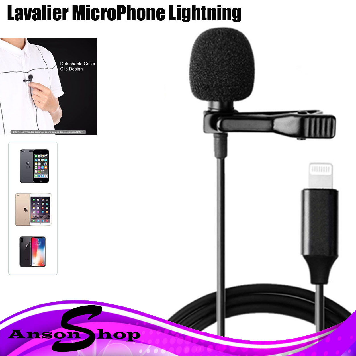 collar microphone with speaker