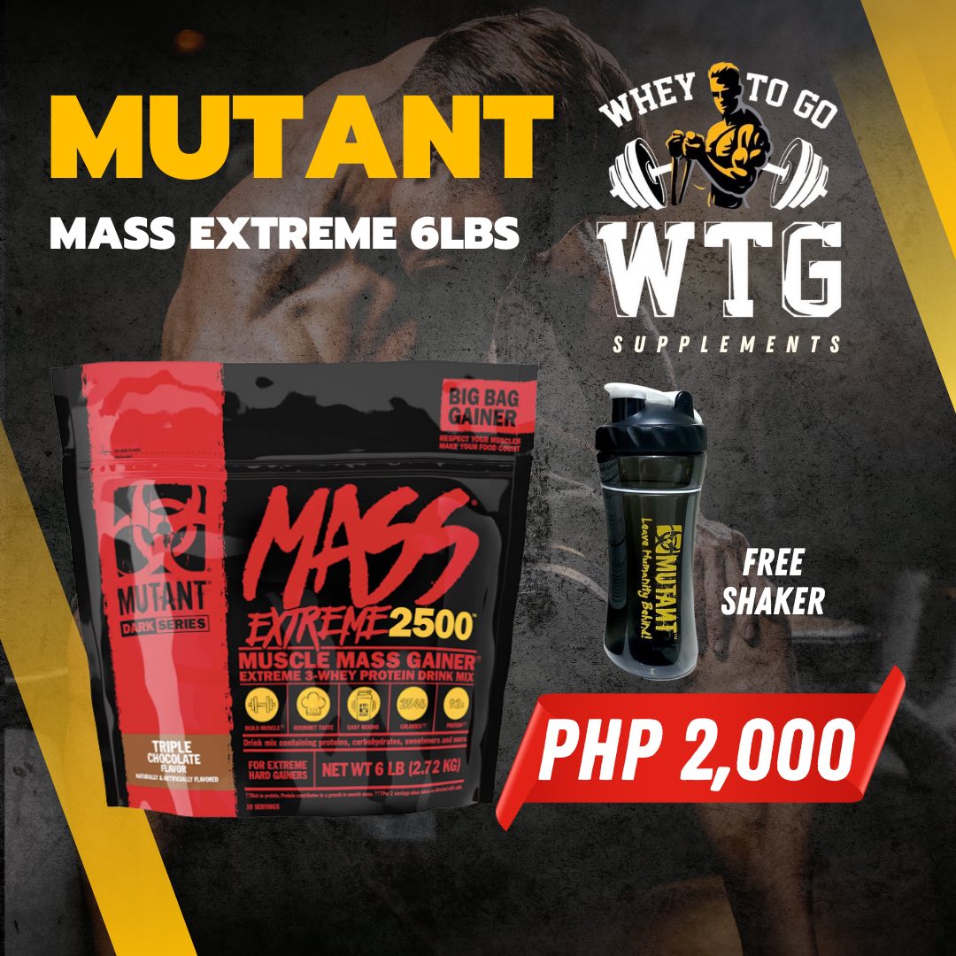 Mutant Mass Extreme 2500 6lbs And 12lbs Free Shaker Lazada Ph 1804