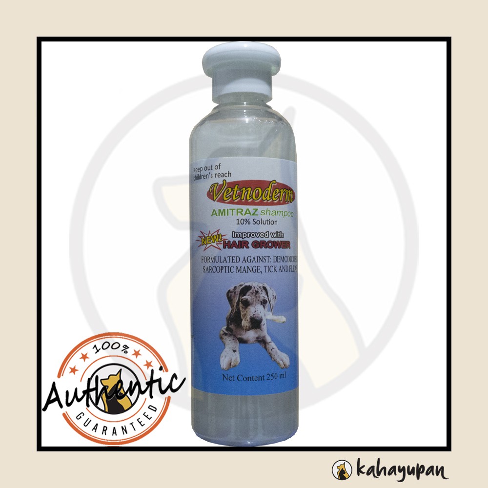 Vetnoderm Amitraz Shampoo 250ml (For Demodectic, Sarcoptic Mange, Ticks
