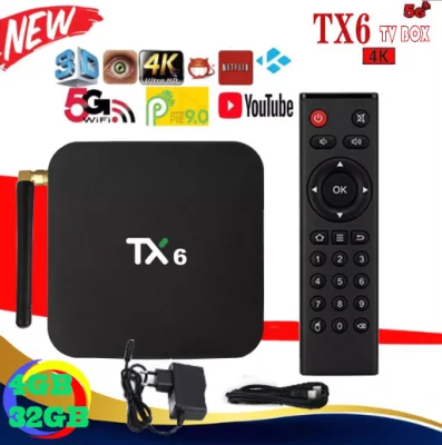Brand new TX6 TVbox 4GB+32GB (pre-installed 10,000 famous live channels + latest apps) Bluetooh+5G Unroot version of smart TV Android Box IPTV Mini TvBox Malaysia Android TVBox