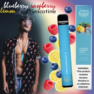 Puff Plus Disposable Pod Device Electronic Cigarettes 5% Saltnic 800 Puffs (BLUEBERRY RASPBERRY LEMON)