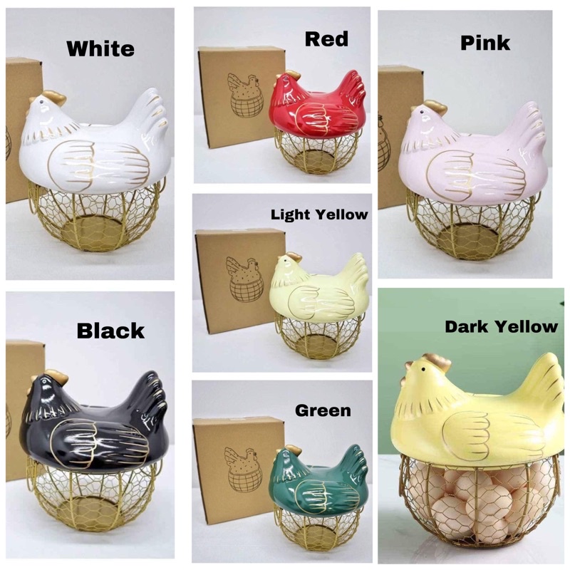 Ceramic Chicken Egg Basket Set, with Lid | Lazada PH