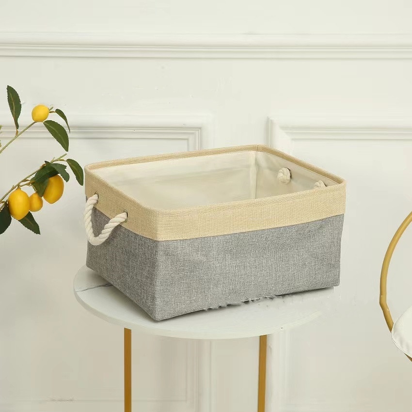 Fabric Storage Box With Lid - Foldable Closet Organizer For Clothes, Toys & Books (Coffee, Gray, Green) - View #4