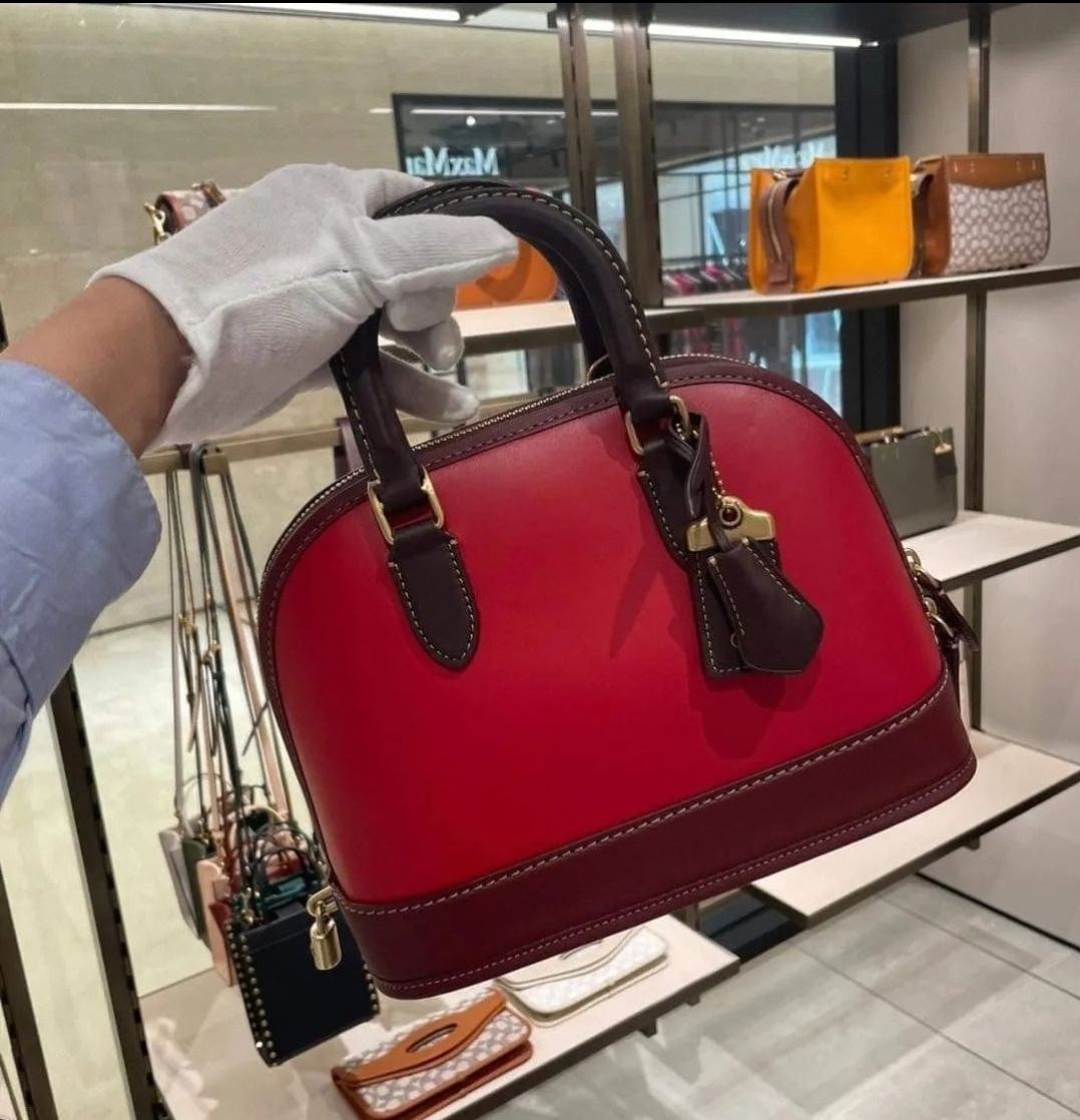 COACH Revel Bag In Colorblock in Red