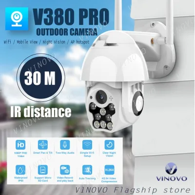 [Philippines stock] V380 Pro CCTV camera outdoor cctv With LED light cctv camera Outdoor 1080p HD Night vision Y7-8