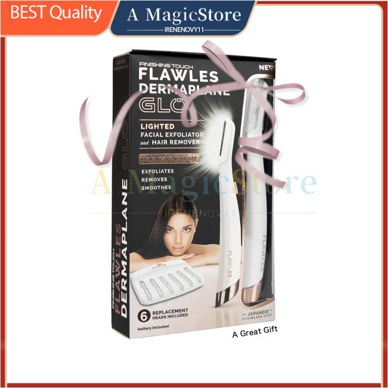 Finishing Touch Flawless Dermaplane Glo Lighted Facial Dermaplaning and