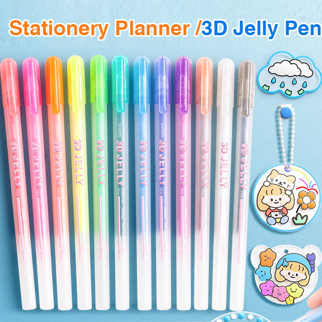 Jinli Stationery Planner 3D Jelly Pen Jelly Highlighter Markers Markers  Accent Markers Drawing Pens